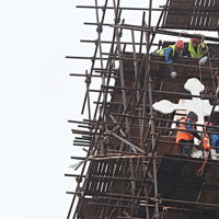2. Umístění kříže na kostel ve Veselí nad Lužnicí