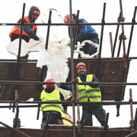 3. Umístění kříže na kostel ve Veselí nad Lužnicí