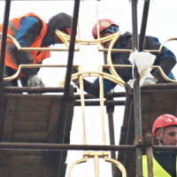 4. Umístění kříže na kostel ve Veselí nad Lužnicí