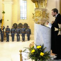 12. Mše svatá a žehnání praporu 91. českobudějovického pěšího pluku