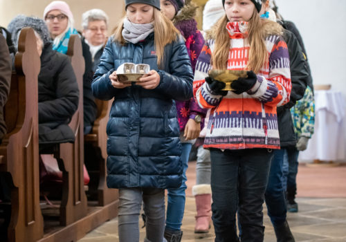 Žehnání adventních věnců a mikulášská nadílka 1