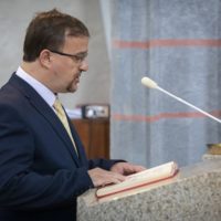 4. Prachatice: obřad otevření kostela sv. Jakuba po rekonstrukci