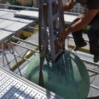 20. Uložení časové schránky na věž kostela sv. Vojtěcha