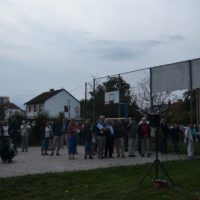 10. PRVNÍ ROZSVÍCENÍ VĚŽE A VĚŽNÍCH HODIN NA KOSTELE SV. VOJTĚCHA V Č. BUDĚJOVICÍCH