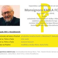 32. Vzpomínka na Mons. Karla Fořta (8. 11. 1921 – 21. 1. 2014)